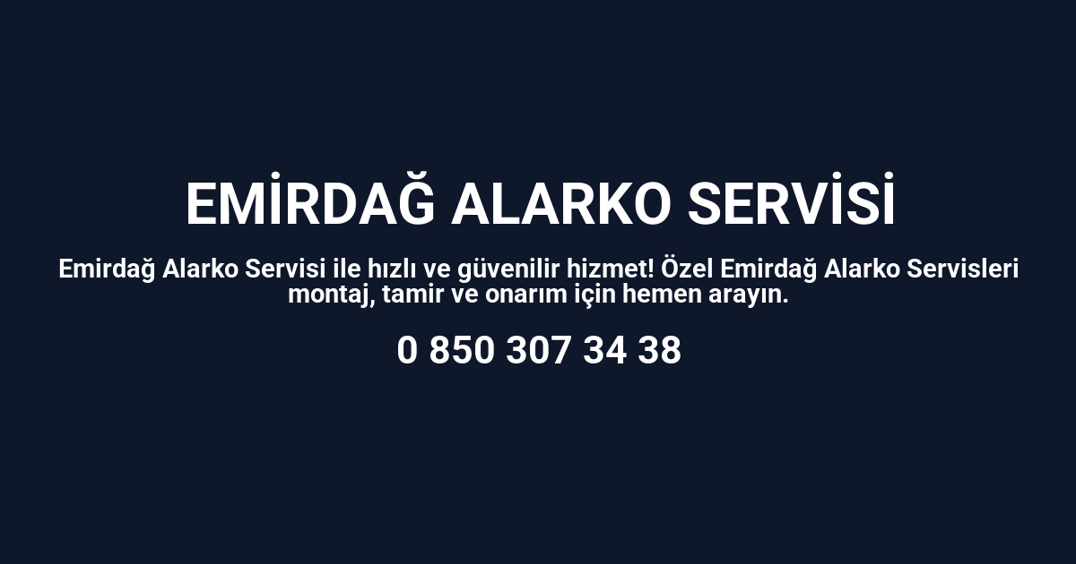 Emirdağ Alarko Servisi